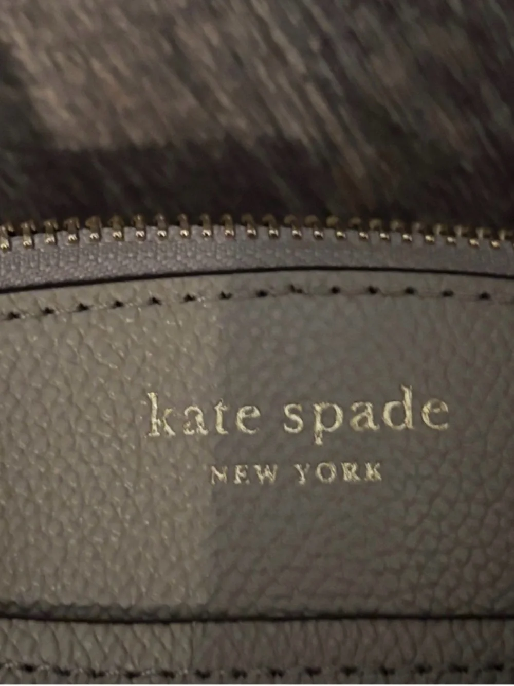 Kate Spade Taupe Leather Satchel with Pink Scarf Accent **small flaw-see pic**
